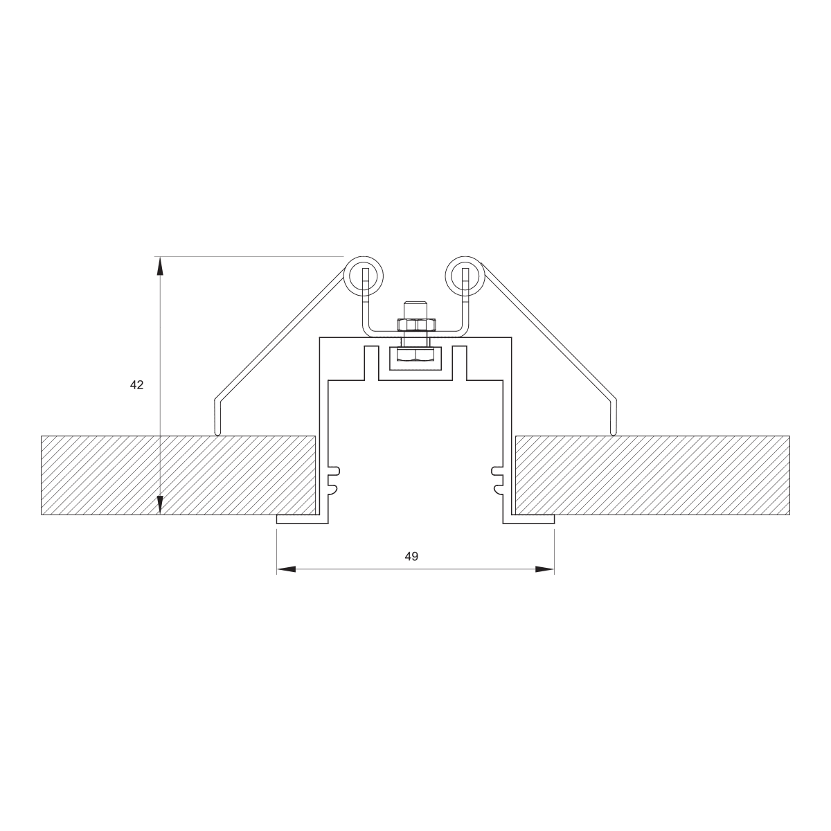 S33 Base Embutir Frame SLED 9023