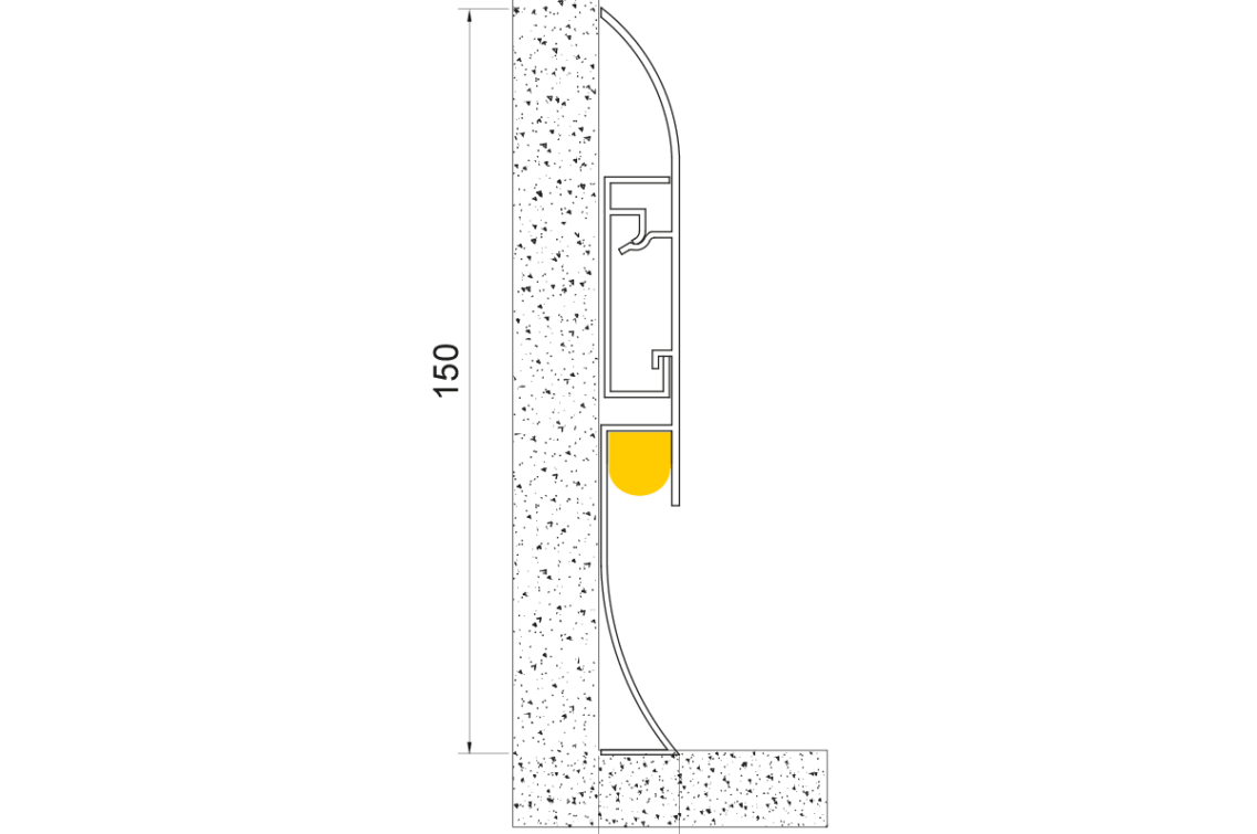 Rodapé R15 SLED 9124